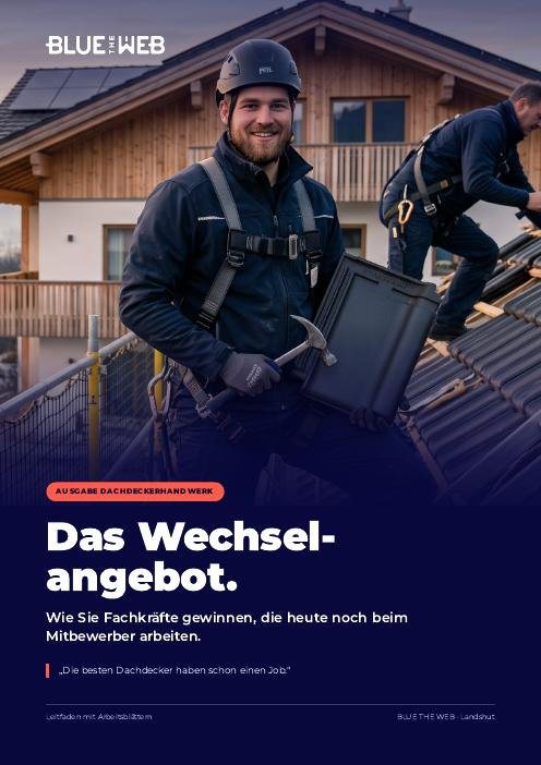 Titelseite des Leitfadens Dachdeckerhandwerk