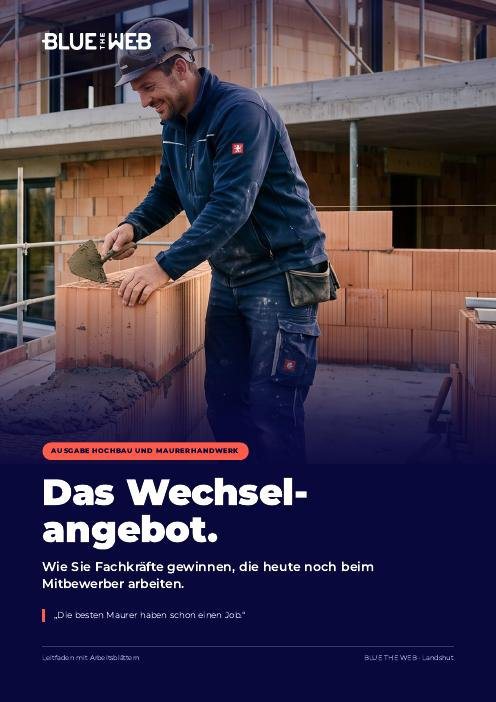 Titelseite des Leitfadens Hochbau und Maurerhandwerk