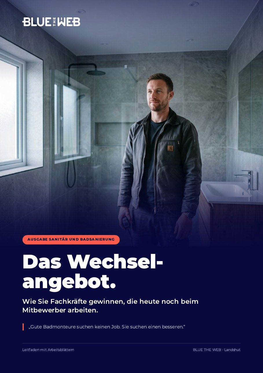 Titelseite des Leitfadens Sanitär und Badsanierung