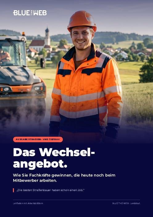 Titelseite des Leitfadens Straßen- und Tiefbau